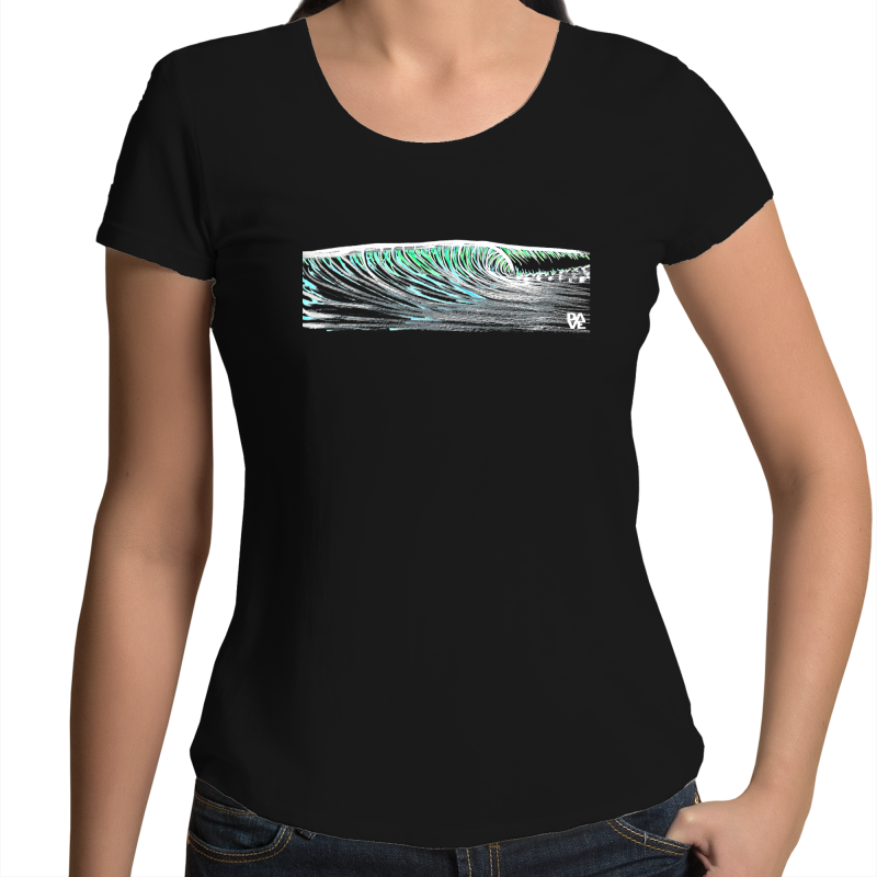 Wave drawn - AS Colour Mali - Womens Scoop Neck T-Shirt